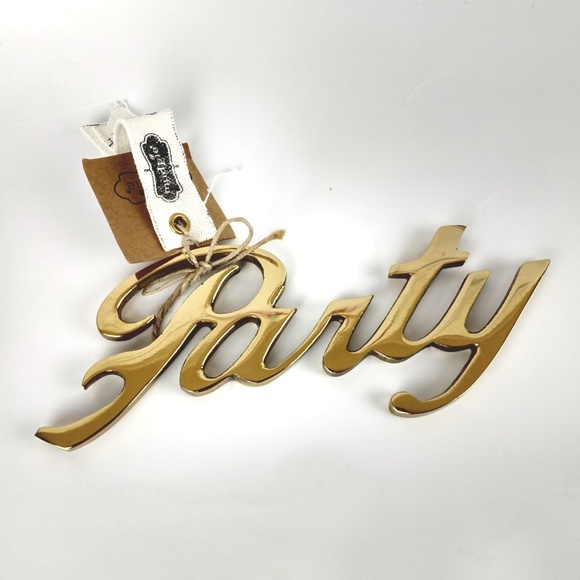 MUDPIE Party Gold Beer Soda Drink Bottle Opener Br - Picture 2 of 3